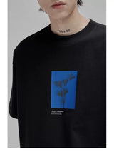 Floral Silhouette Print Short Sleeve Tee