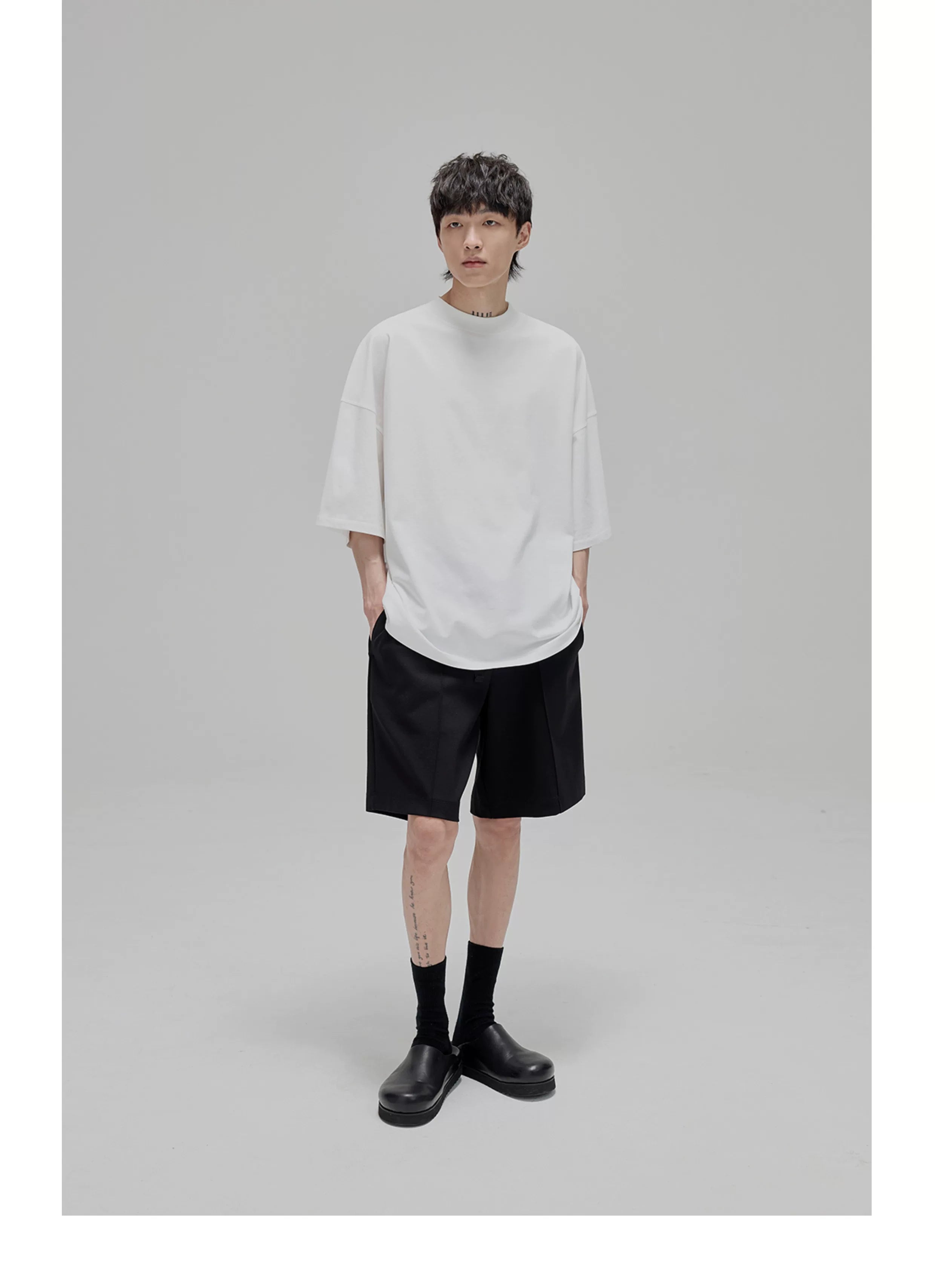 Vintage Ribbed Half Sleeve Tees
