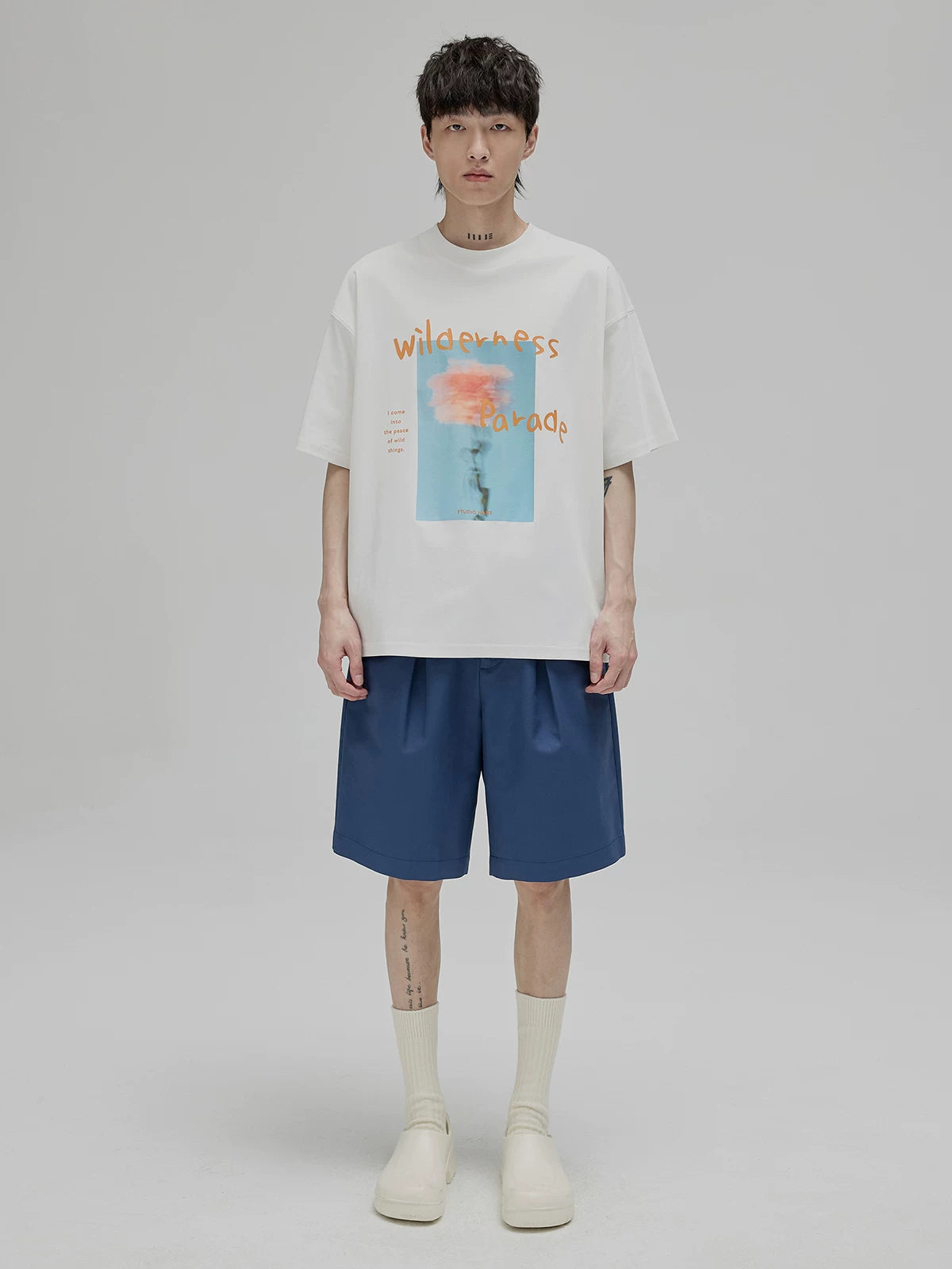 Graffiti Print Double Mercerized Tee