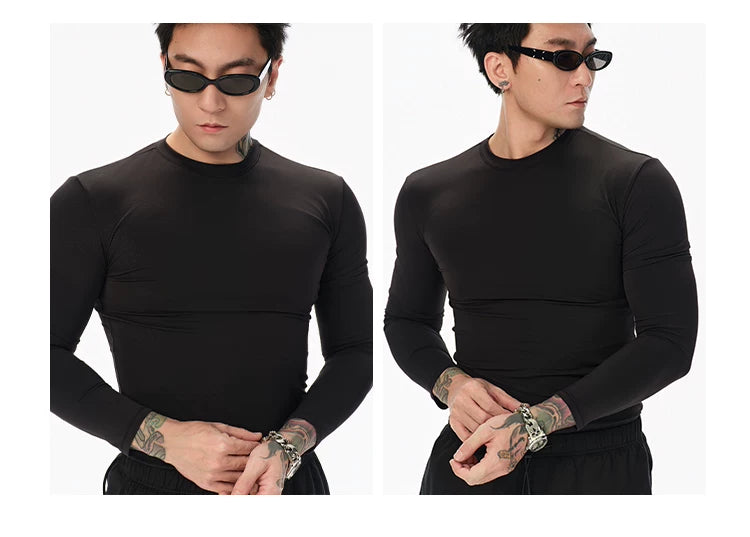 Soft Quick-Dry Fitted Long-Sleeve Top