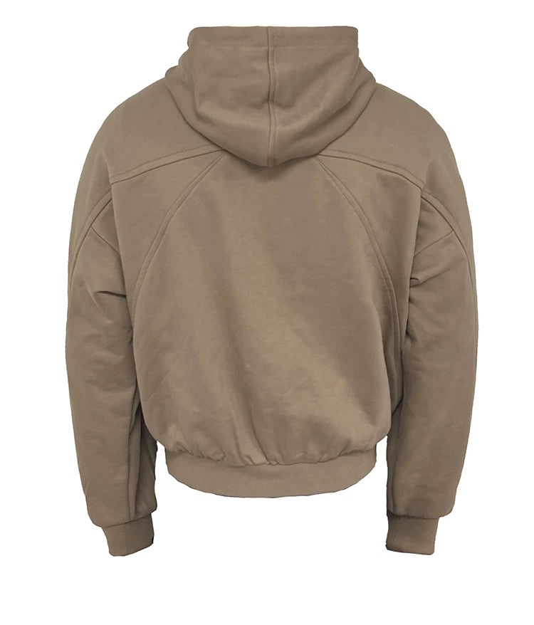 Deconstructed Boxy Fit Zip Hoodie