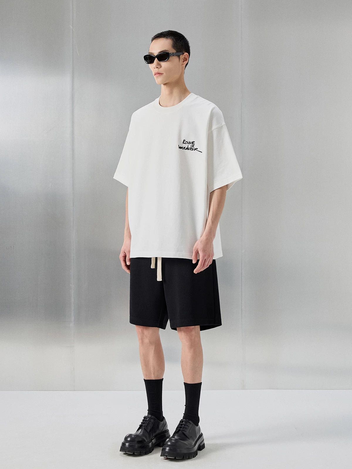 Oversized Heavyweight Printed Embroidered Tee
