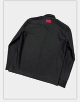 Long Sleeve Ribbed Point Collar Shirt