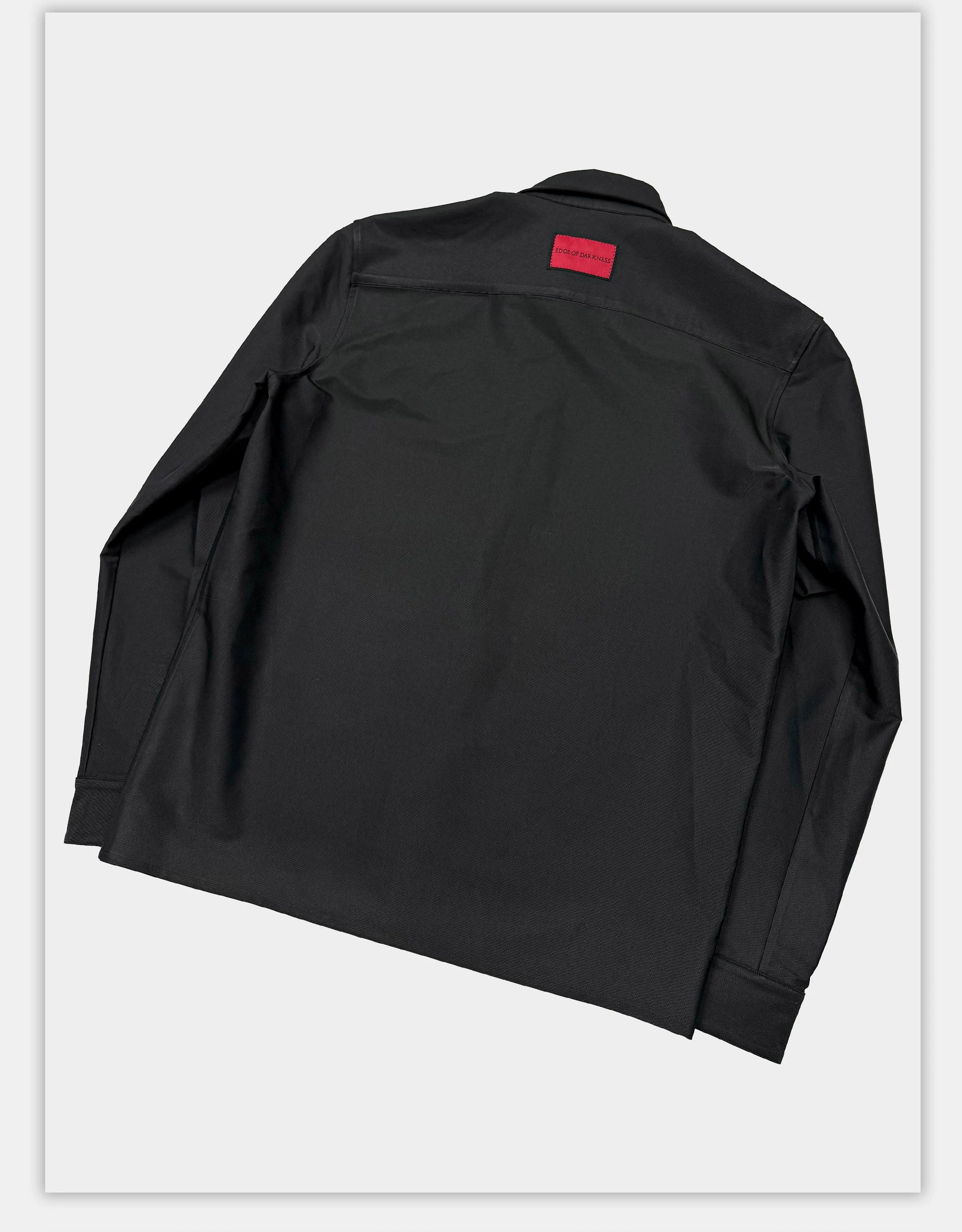 Long Sleeve Ribbed Point Collar Shirt