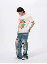 Men's Snack Print Washed Cotton Tee