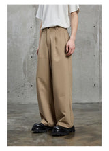 Draped Chain Texture Straight Leg Pants