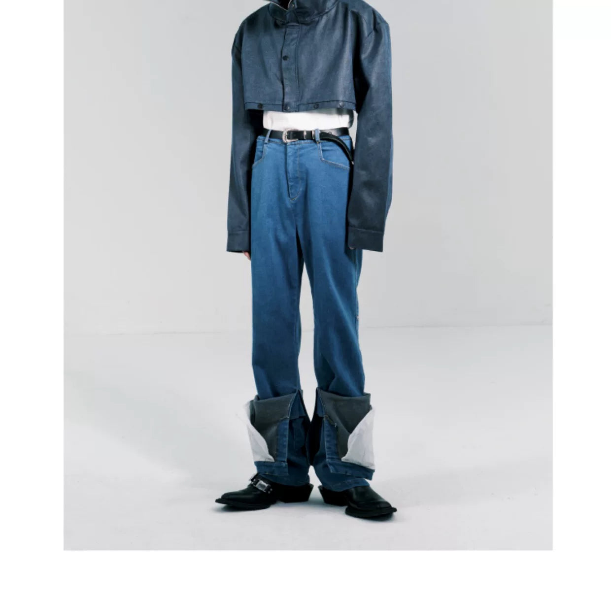 Y2K Cropped Stand Collar Jacket
