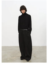 Curved Knife Pleated Wrinkle-resistant Pants