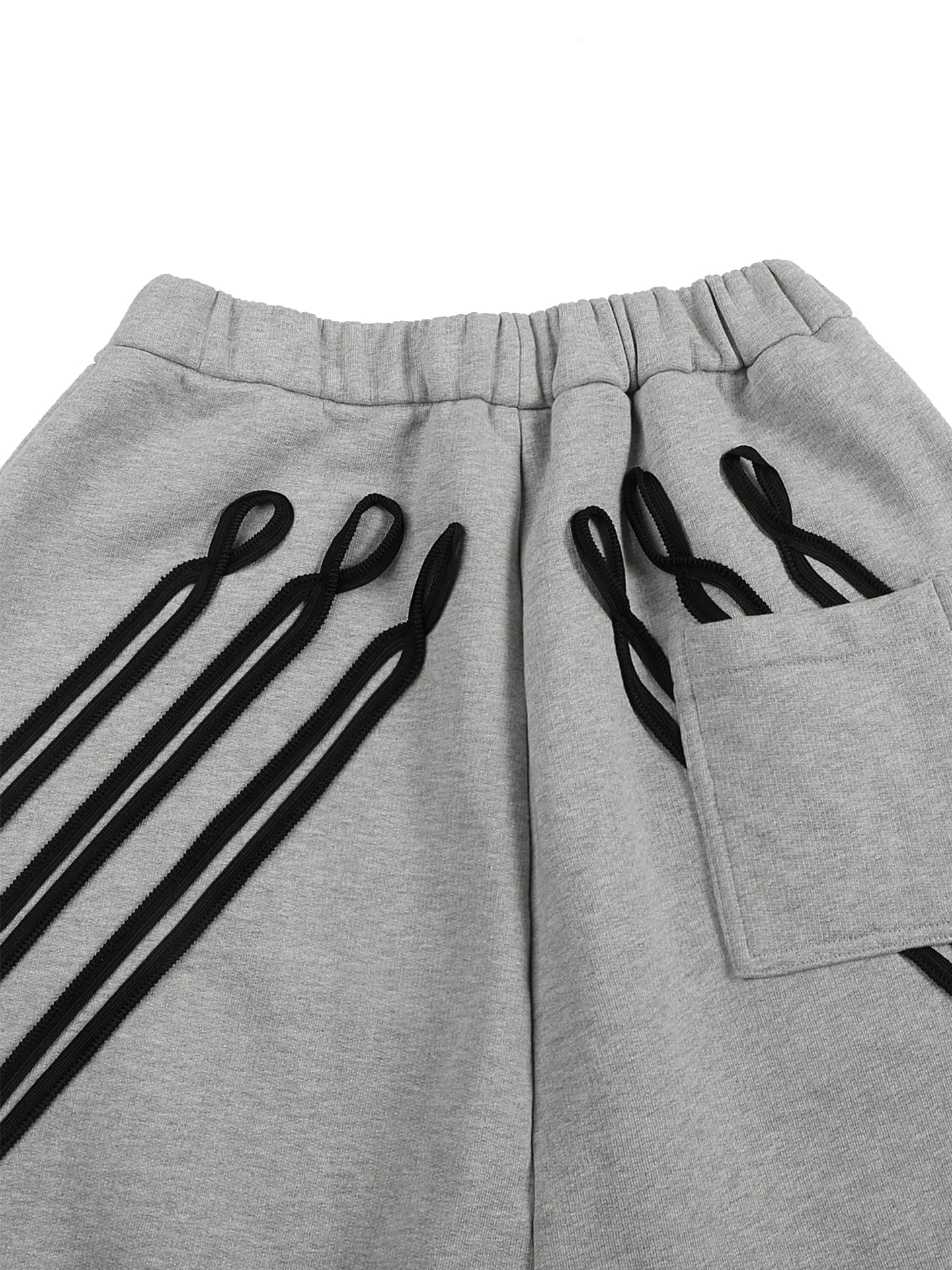 Distressed Curved Royal Ribbon Sweatpants