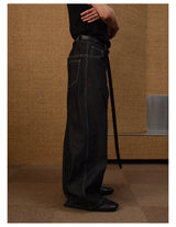 Slant Fly Flared Raw Denim Pants