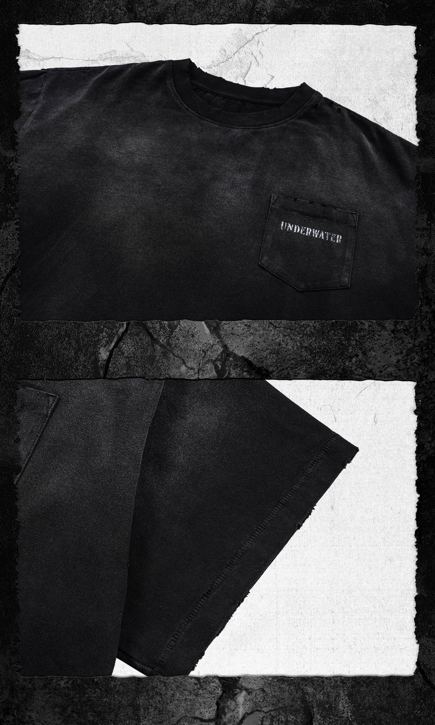 Faded Distressed Vintage Pocket Tee