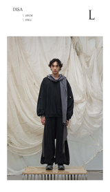 Casual Washed Detachable Tee Flap Sweatpants