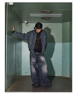 American Vintage Washed Distressed Baggy Jeans