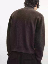 Marled Turtleneck Cardigan Sweater