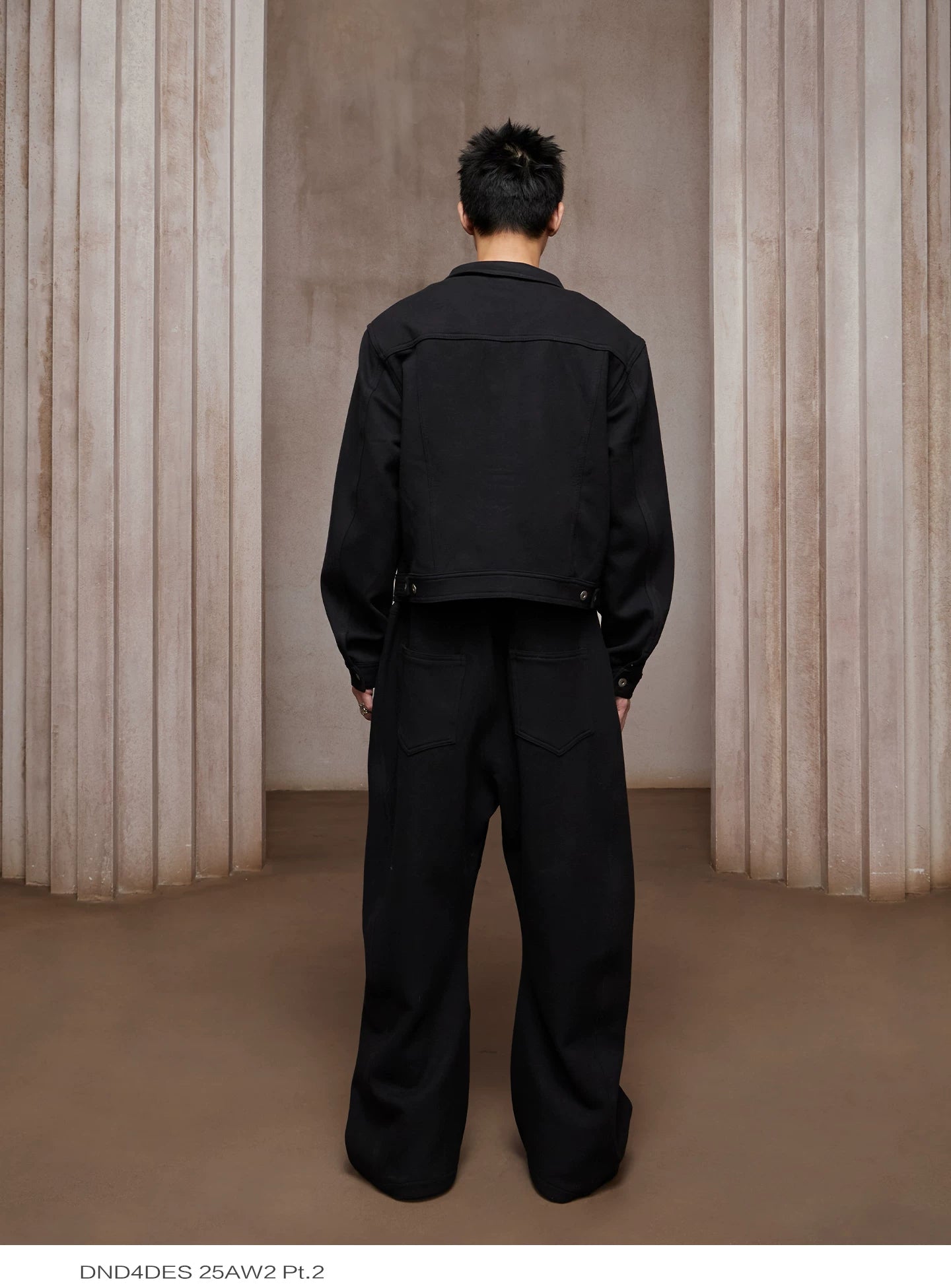 Vintage Baggy Curved Button Wool Sweatpants