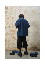 Detachable Suede Denim Patchwork Cargo Pants