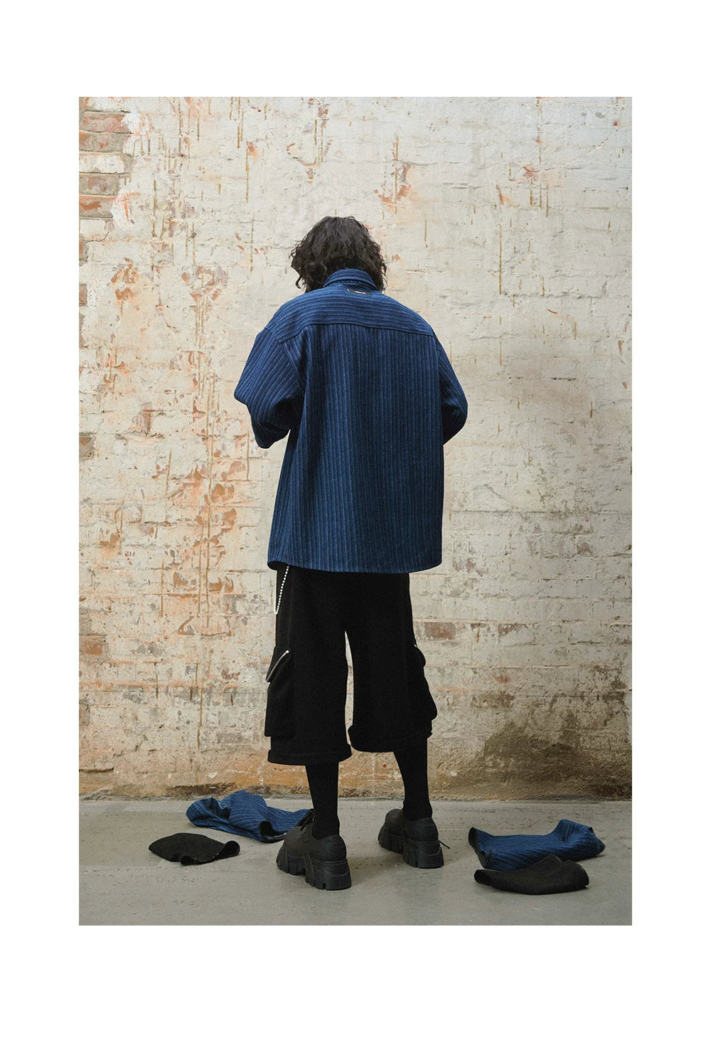 Detachable Suede Denim Patchwork Cargo Pants