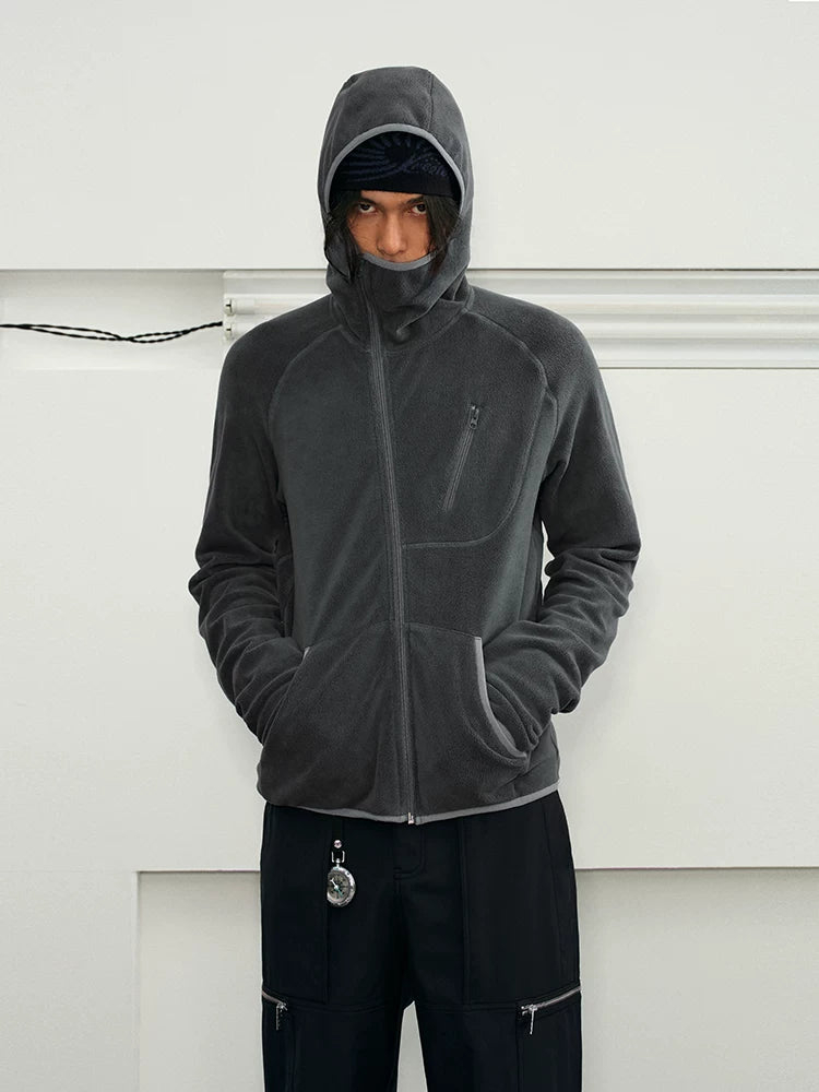 Men's Heated Zip Hooded Fleece Jacket