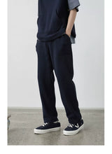 Stripe Plush Drawstring Track Pants