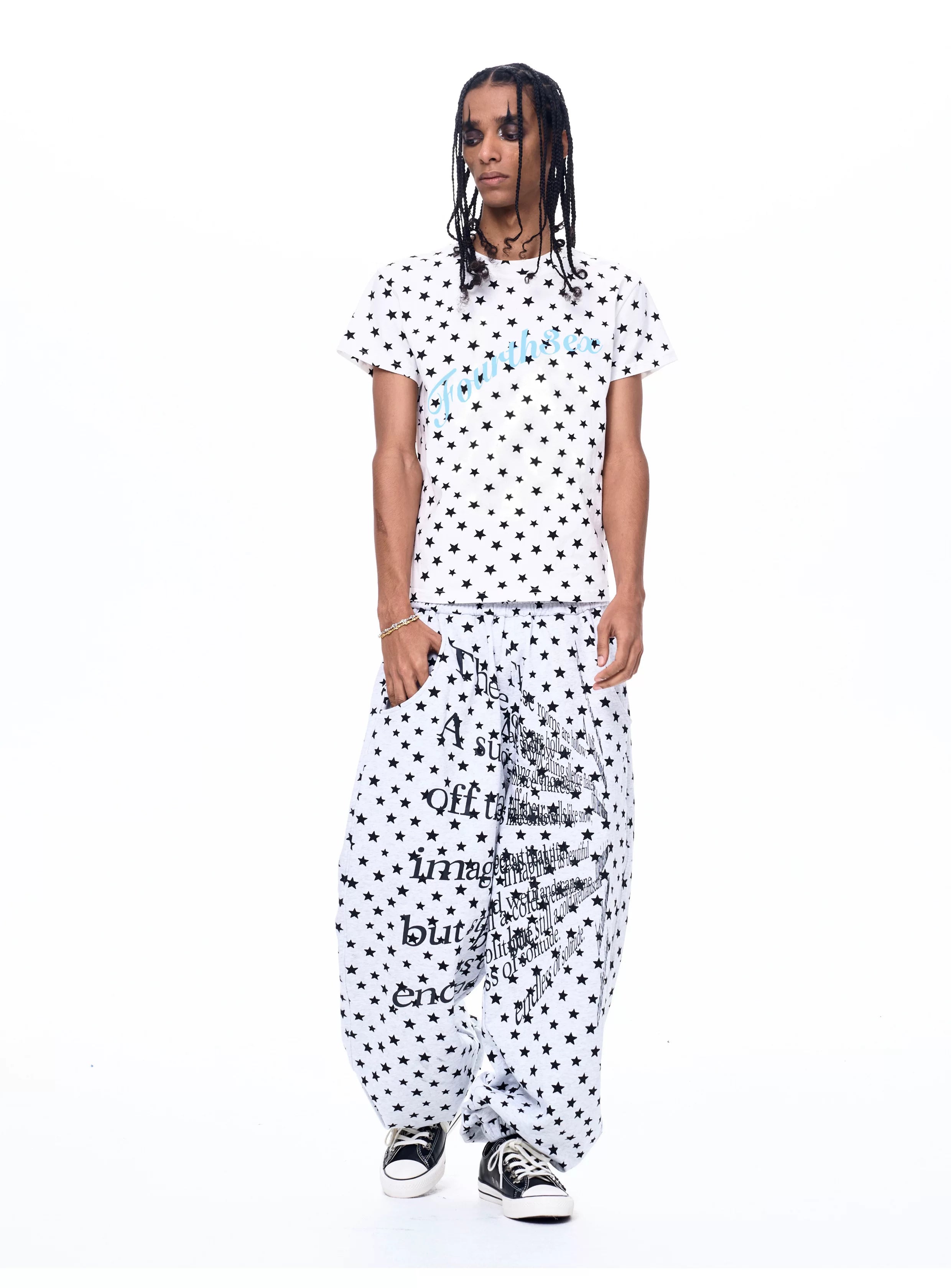 Men's Star Polka Dot Print Joggers