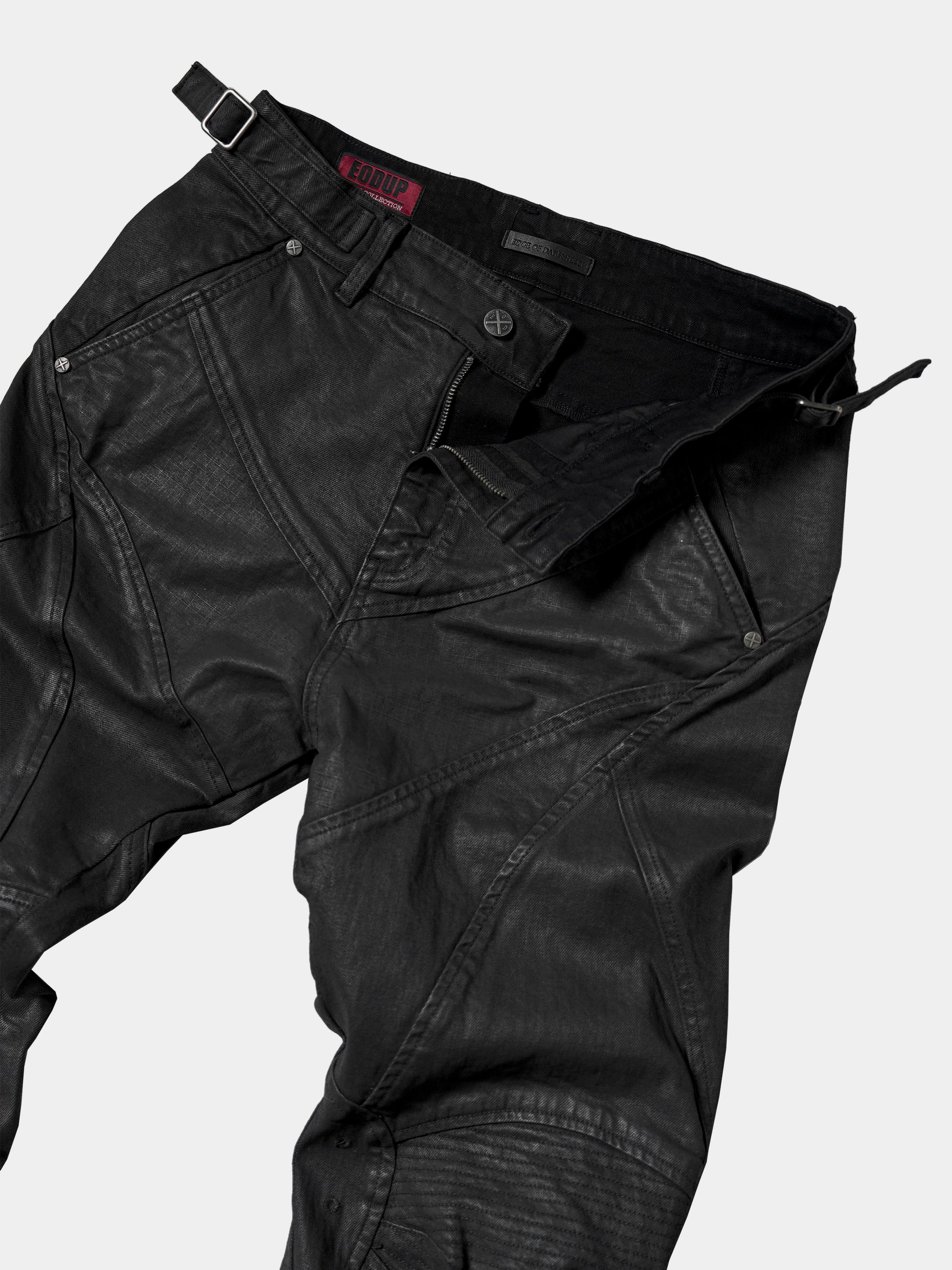 Dark Wash Distressed Stretch Denim Jeans