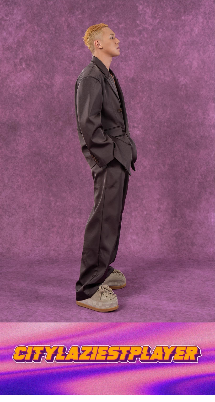 Men's Loose Satin Straight Leg Pants