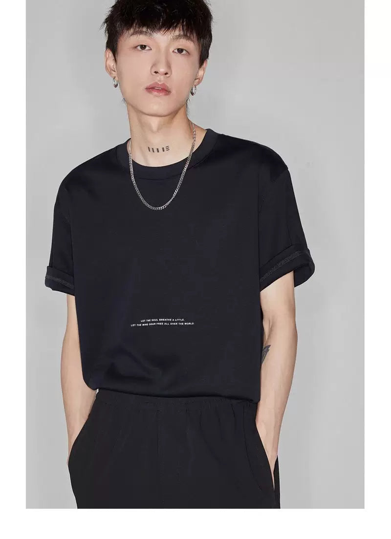 Double-sided Color-block Printed Pima Cotton Tee