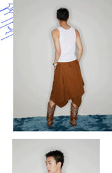 Vintage Y2K Double Layer Button Skort