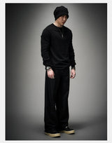 Fitted Dark Tailored Merino Cashmere Sweater