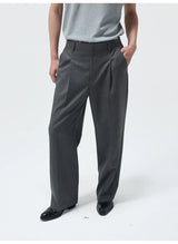 Merino Wool Pleated Elastic Waist Pants