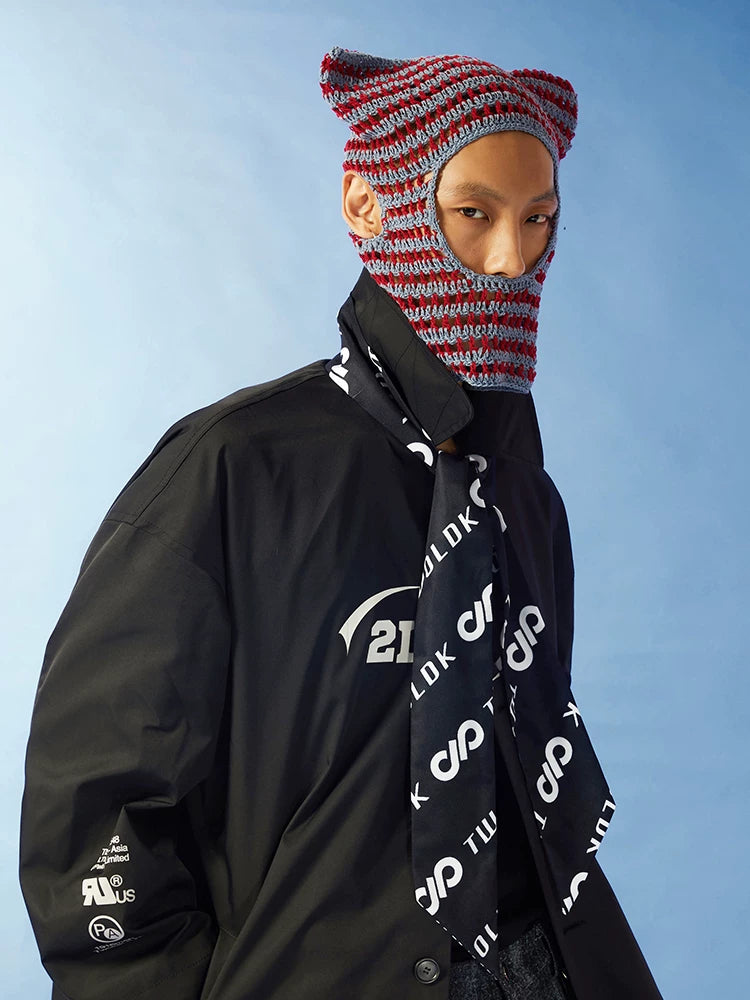 Two-Tone Cat Ear Knit Beanie