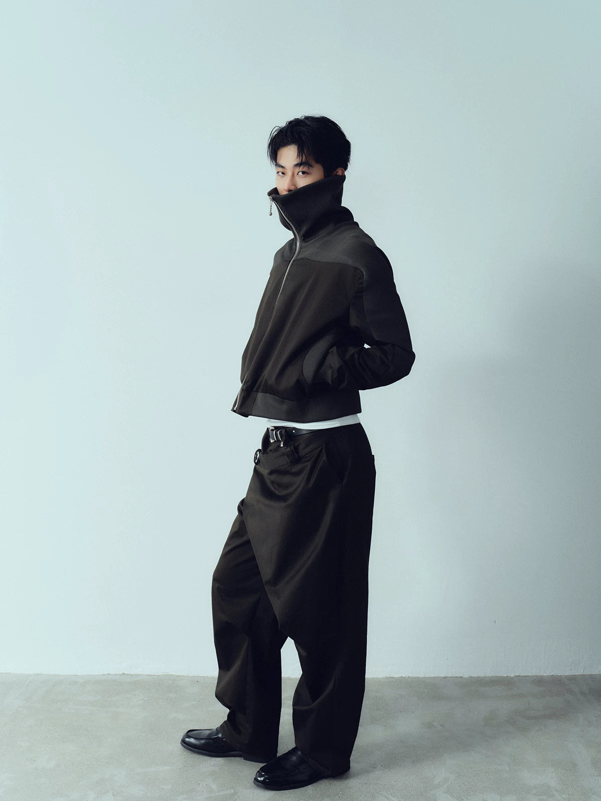 Army Green Dual Waist Casual Pants