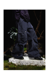 Three-Color Ring-Cut Cargo Pants