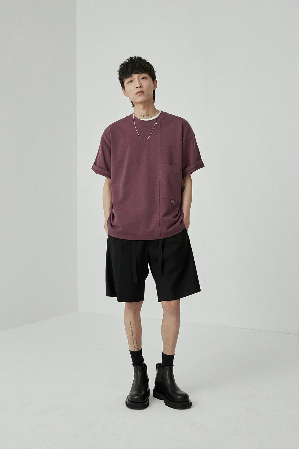 Draped Drawstring Elastic Waist Pleated Shorts