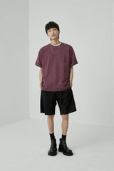 Draped Drawstring Elastic Waist Pleated Shorts