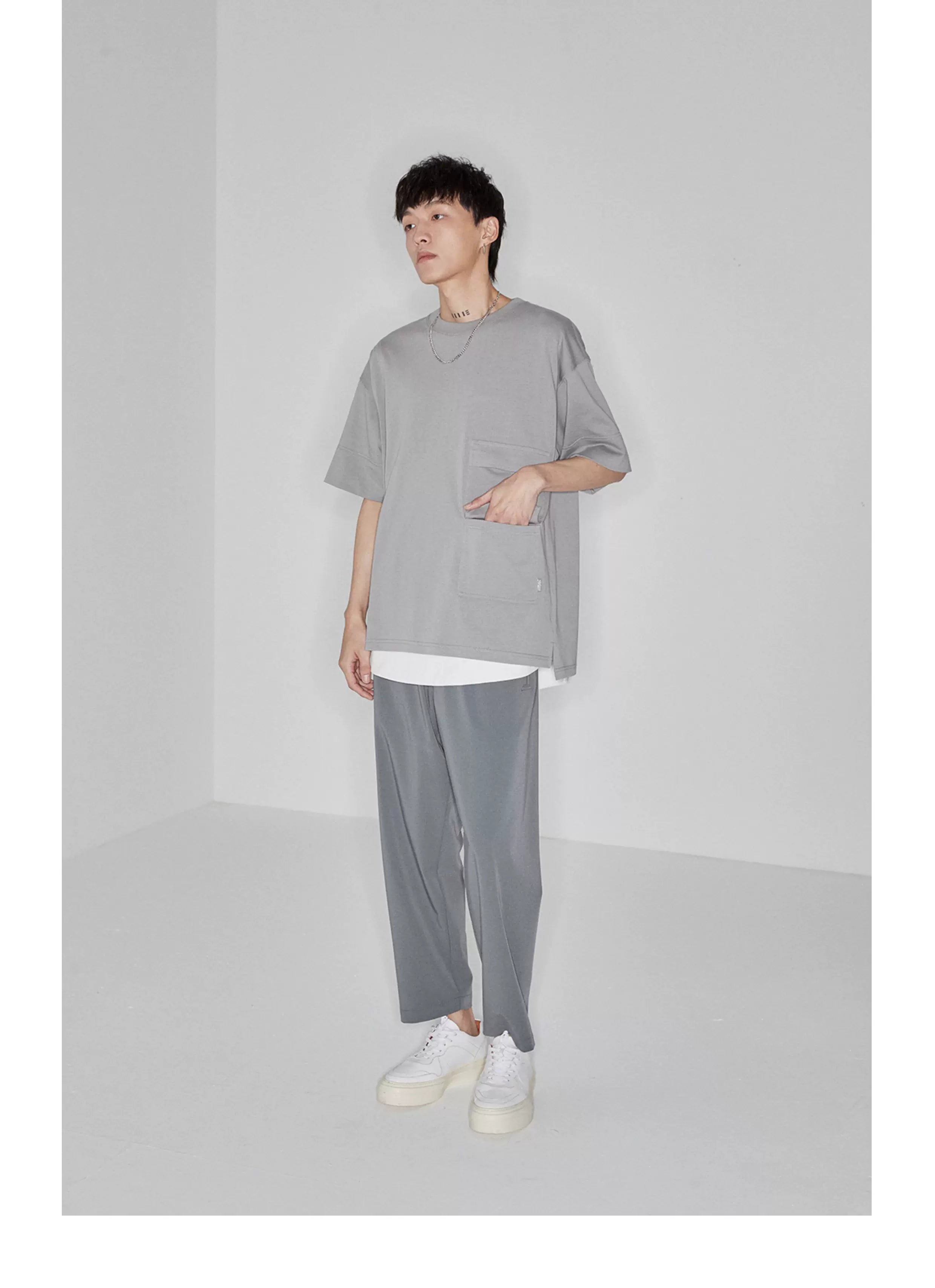 Drapey Stretchy Elastic Waist Cropped Pants