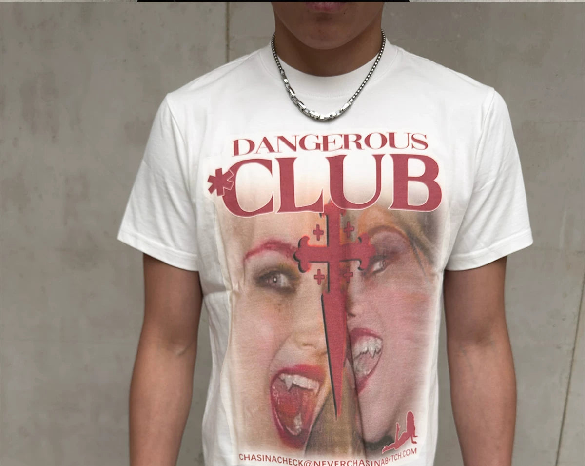 Vampire Girl Club Fitted Washed Tee