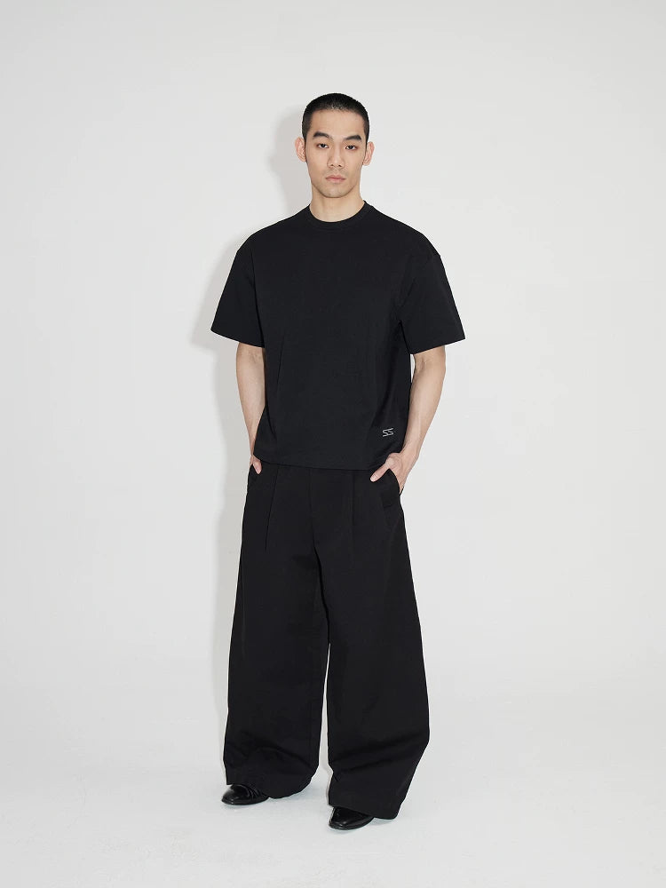 Oversized Short Sleeve Broad Shoulder Tees