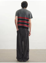Striped Short Sleeve Round Neck Tee