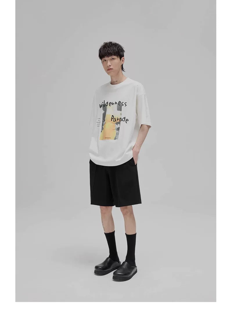 Graffiti Print Double Mercerized Tee