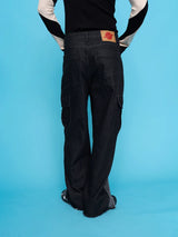 Men's Colorblock Wide Leg Jeans