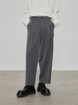 Casual Cropped Elastic Waist Pants