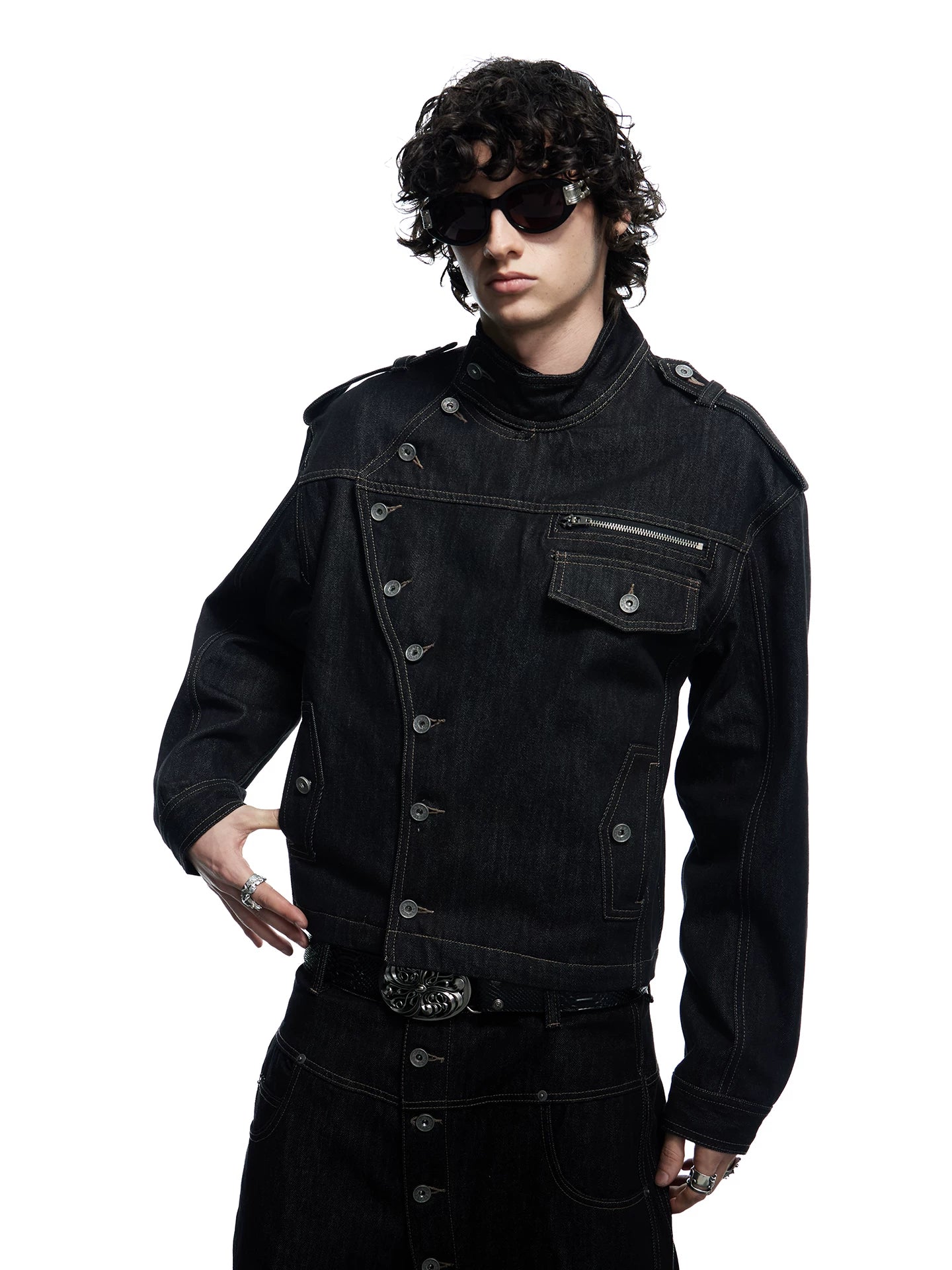 American Vintage Loose Button Denim Jacket