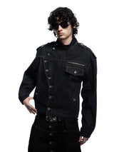 American Vintage Loose Button Denim Jacket