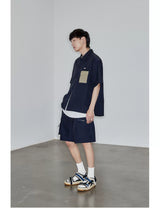 Magnetic Belted Elastic Multi-pocket Shorts