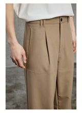 Draped Chain Texture Straight Leg Pants