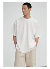 Crew Neck Raw Hem Short-Sleeve Tees
