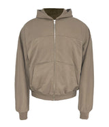 Deconstructed Boxy Fit Zip Hoodie