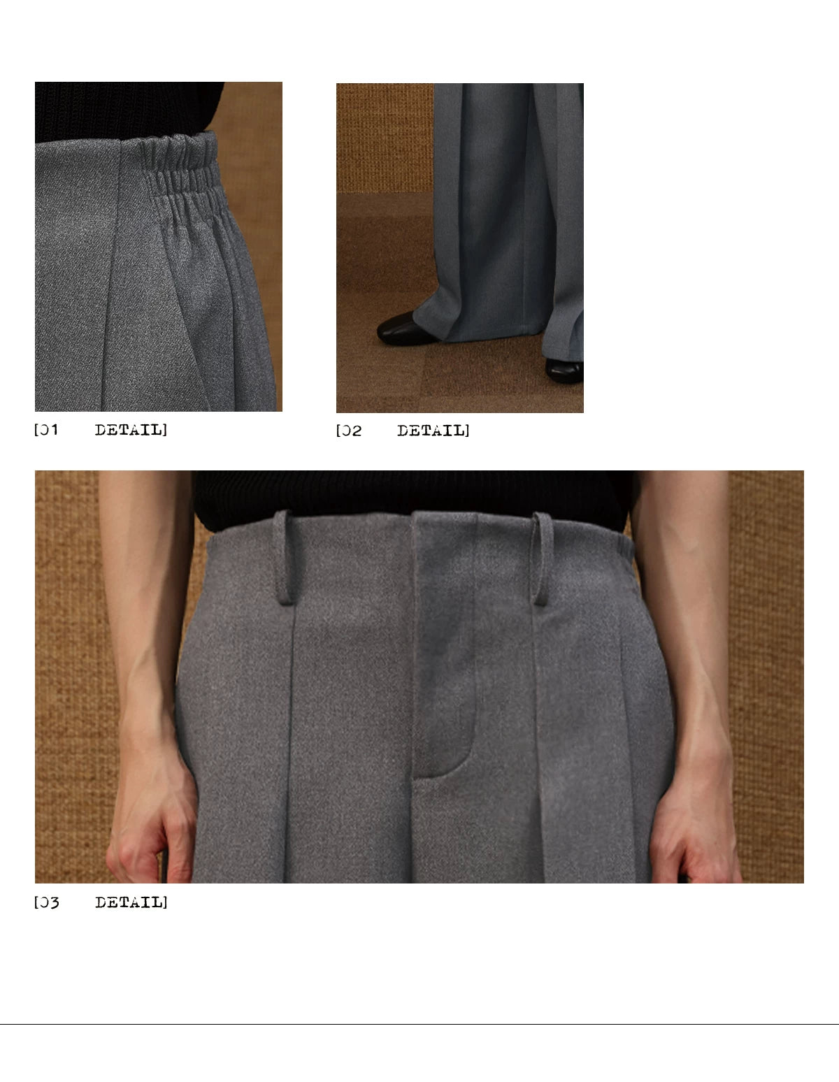 No Waistband Wide Leg TR Trousers