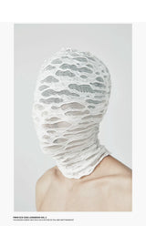 Unisex Black White Balaclava Mask